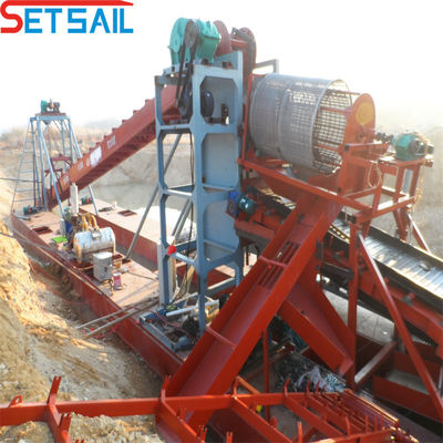60m3-500m3 Kapazität Dieselmotor Kraftkette Eimer Diamant Bagger für River Gold