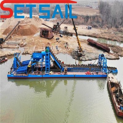 Baggerkraft 37 kW-150 kW Flussbehälter Diamant- und Goldbagger mit Jigging-Ausrüstung