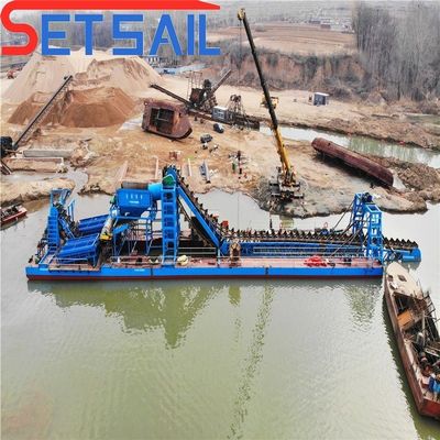 Vollautomatischer Eimerketten-Fluss-Mining-Dredger für den Goldsee und 60m3-500m3 Kapazität
