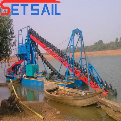 Vollautomatischer Eimerketten-Fluss-Mining-Dredger für den Goldsee und 60m3-500m3 Kapazität