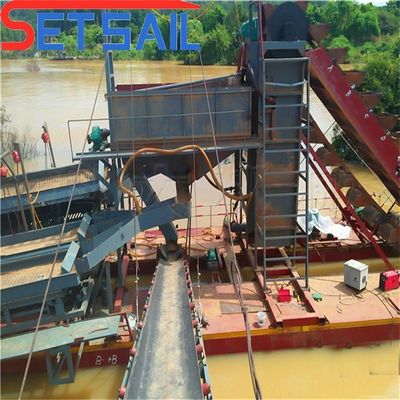 Vollautomatischer Eimerketten-Fluss-Mining-Dredger für den Goldsee und 60m3-500m3 Kapazität