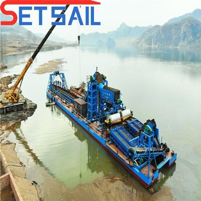 Vollautomatischer Eimerketten-Fluss-Mining-Dredger für den Goldsee und 60m3-500m3 Kapazität