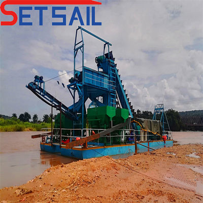 Zyklon-Typ Hydrozyklon-Ketteneimer-Golddredger für den Gold- und Diamantenbergbau am See