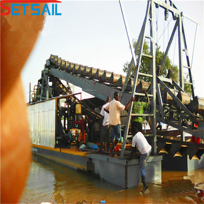 95 kW-260 kW Gesamtstromkette Eimer Fluss Sand Gold Bagger mit Anker Winch Position