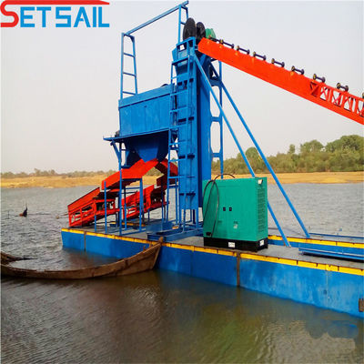 95 kW-260 kW Gesamtstromkette Eimer Fluss Sand Gold Bagger mit Anker Winch Position