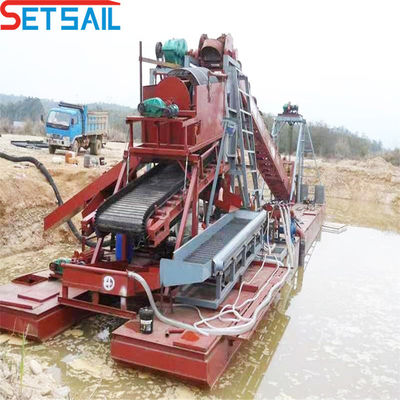 95 kW-260 kW Gesamtstromkette Eimer Fluss Sand Gold Bagger mit Anker Winch Position