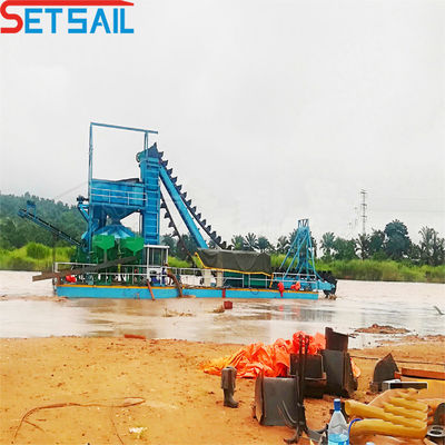 60m3-300m3 Kapazität Kette Eimer Gold Diamant Bergbaumaschinen für Flussreservoir