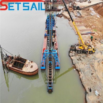 24m-38m Gesamtlänge Kette Eimer Gold und Diamant See Bergbaumaschinen mit Jigging