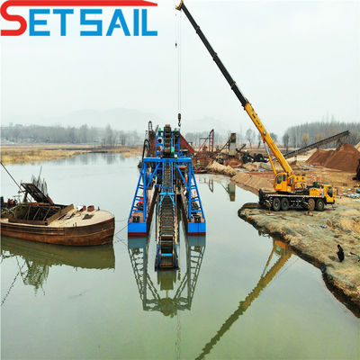 24m-38m Gesamtlänge Kette Eimer Gold und Diamant See Bergbaumaschinen mit Jigging