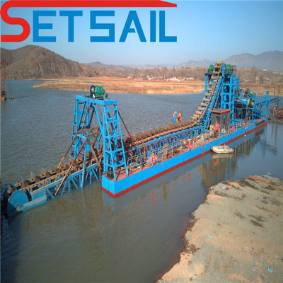 60m3-500m3 Kapazität kundenspezifischer Kettengewässer Sand-Gold-Dredger mit Trommel-Schirm