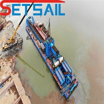 60m3-500m3 Kapazität kundenspezifischer Kettengewässer Sand-Gold-Dredger mit Trommel-Schirm