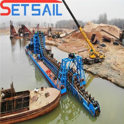 128-176PCS Chian Quantität Kette Eimer Fluss Sand Gold Schiff mit Brechmaschinen