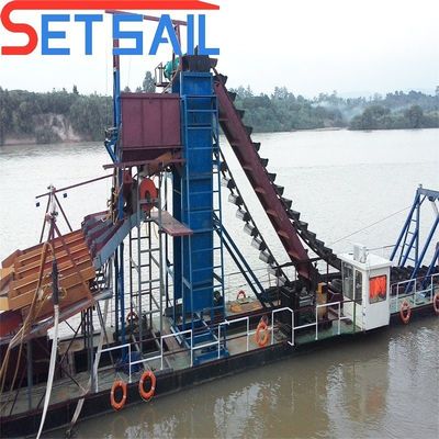 Multifunktionsketten-Eimer-Sand-Gold-Dredger für den Fluss-Bergbau und ISO.
