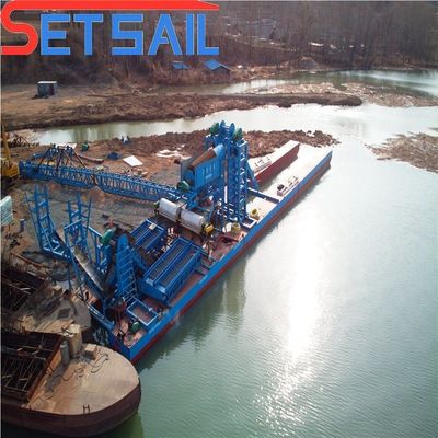 Multifunktionsketten-Eimer-Sand-Gold-Dredger für den Fluss-Bergbau und ISO.