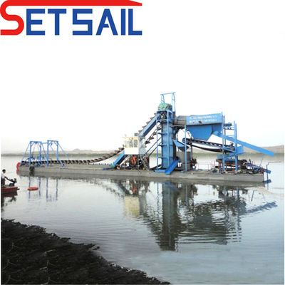 23m-49m Hull Dimension Chain Bucket River Sand und Diamant Maschinen mit Zentrifuge