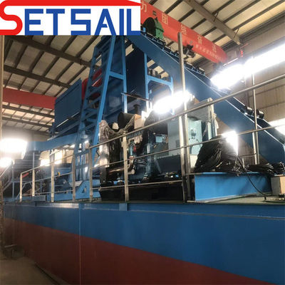 23m-49m Hull Dimension Chain Bucket River Sand und Diamant Maschinen mit Zentrifuge