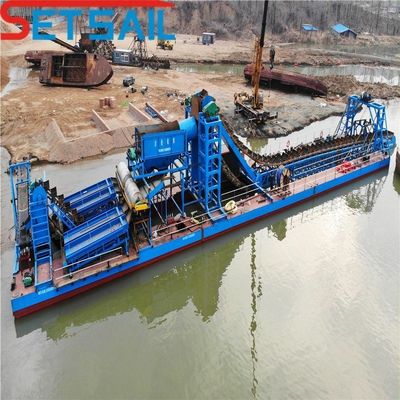 ISO.CE-zertifizierte Kette Eimer Gold- und Diamantenbergbaumaschinen für den Flusssandbagger