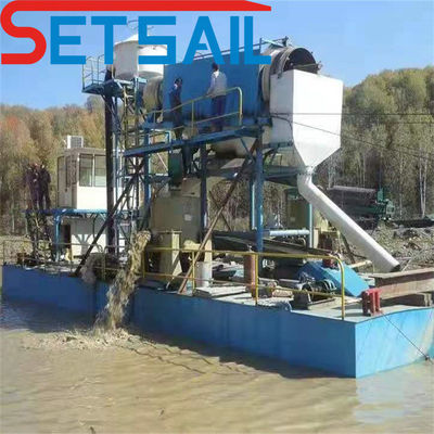 37 kW-150 kW Baggerung Stromkette Eimer Fluss Diamantbergbau Ausrüstung mit Zentrifuge