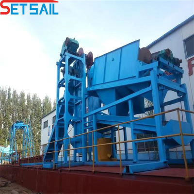 3800.00cm * 500.00cm * 200.00cm Fluss-Mining Gold Schiff mit Lake Diamond Jigging