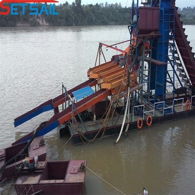 3800.00cm * 500.00cm * 200.00cm Fluss-Mining Gold Schiff mit Lake Diamond Jigging