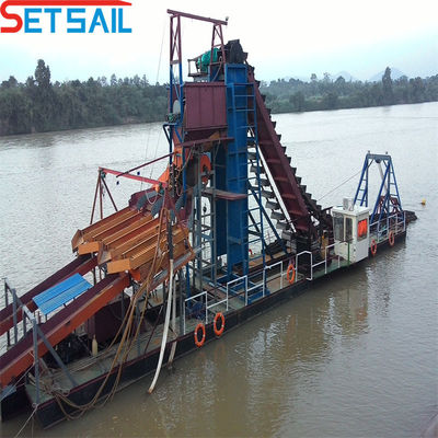 3800.00cm * 500.00cm * 200.00cm Fluss-Mining Gold Schiff mit Lake Diamond Jigging