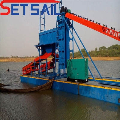 7.5kw-100kw Hebemotor Elektrische Kette Eimer Gold und Diamant Fluss Mining-Maschine