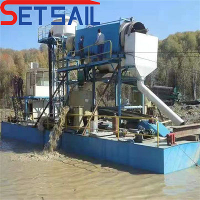 Chain Bucket River Gold- und Diamantenbergbauschiff mit Hubmotorleistung 7,5 kW-100 kW