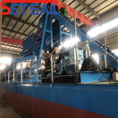 Chain Bucket River Gold- und Diamantenbergbauschiff mit Hubmotorleistung 7,5 kW-100 kW