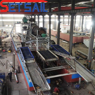 50000.000kg Bruttogewichtsketten Eimer Gold und Diamant Bagger für den Flusssandbergbau