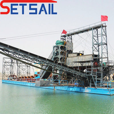 Chain Bucket River Mining Dredger für Sand Gold 7,5 kW-100 kW Hebemotorleistung