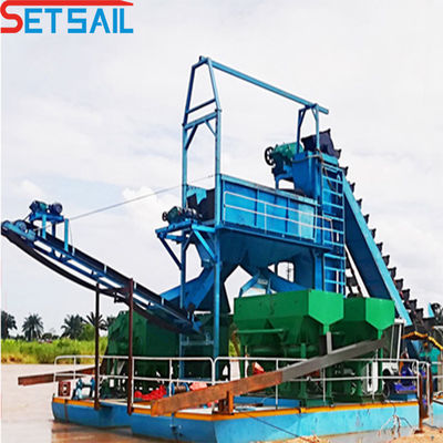 Steady Performance Chain Bucket Gold Dredger mit Auflösungsschleifer Präzisions-Goldgewinnung