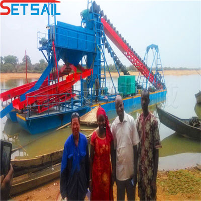 Steady Performance Chain Bucket Gold Dredger mit Auflösungsschleifer Präzisions-Goldgewinnung