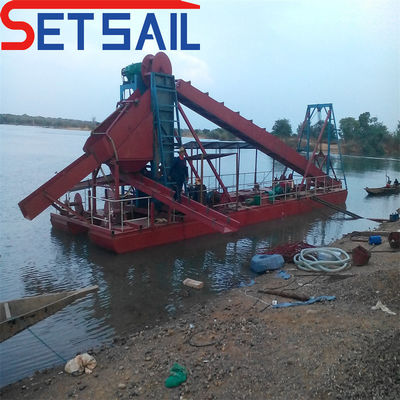 80000.000kg elektrische Stromversorgung Segelkette Eimer Gold Bagger für Kongo River Diamond