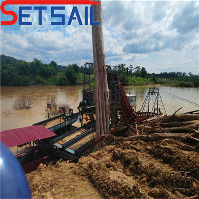 80000.000kg elektrische Stromversorgung Segelkette Eimer Gold Bagger für Kongo River Diamond