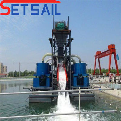 Hydrocyclone Gold Diamond Mining Dredger mit 24-38m Gesamtlänge und Aufregungsschuppen
