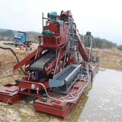 Kettengewässer-Sand-Gold-/Diamant-Dredger mit Jigging-Maschine und Rührgerät