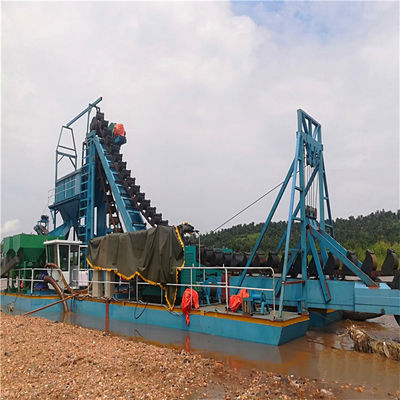 Kettengewässer-Sand-Gold-/Diamant-Dredger mit Jigging-Maschine und Rührgerät