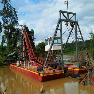 Kettengewässer-Sand-Gold-/Diamant-Dredger mit Jigging-Maschine und Rührgerät