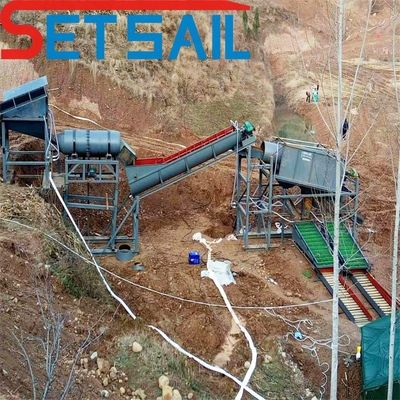 Gold- und Diamant-Jigging-Landbergbaumaschinen mit zwei Zentrifugen mit einer Kapazität von 50-500 Tonnen