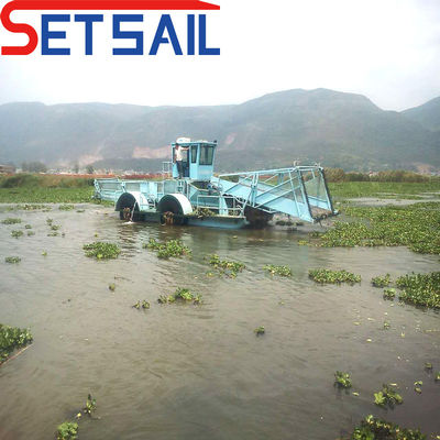 Fluss Hyacinth Harvester Arbeitsgeschwindigkeit 3,5-5 kn/h für die effektive Entfernung von Unkraut und Abfall