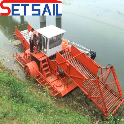 Verkaufen Sie Fluss-Floating Waste Aquatic Plant Harvester für Wasser Hyacinth 0,55m-2m Entwurf