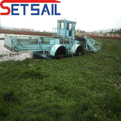 QHCM-6 Vollhydraulische Saubere Flusswasser Hyazinth Maschine für sauberes und gesundes Wasser